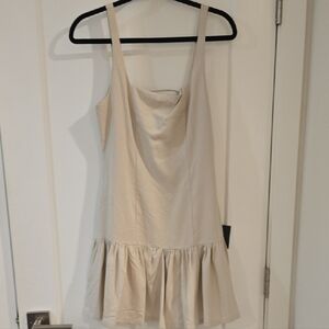 Lulu's Cream Sleeveless Dress